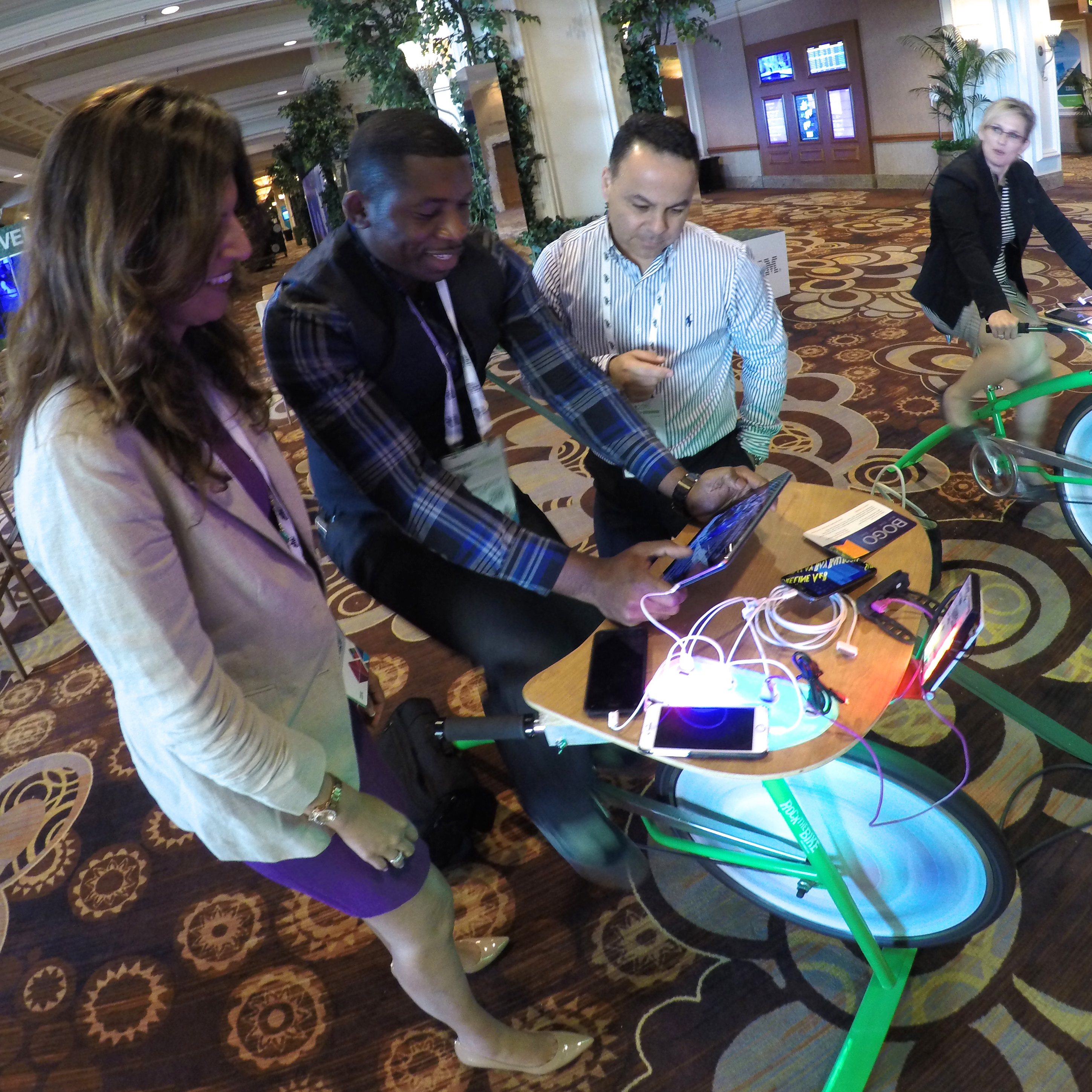 The Recharge Station drawing a crowd at a conference